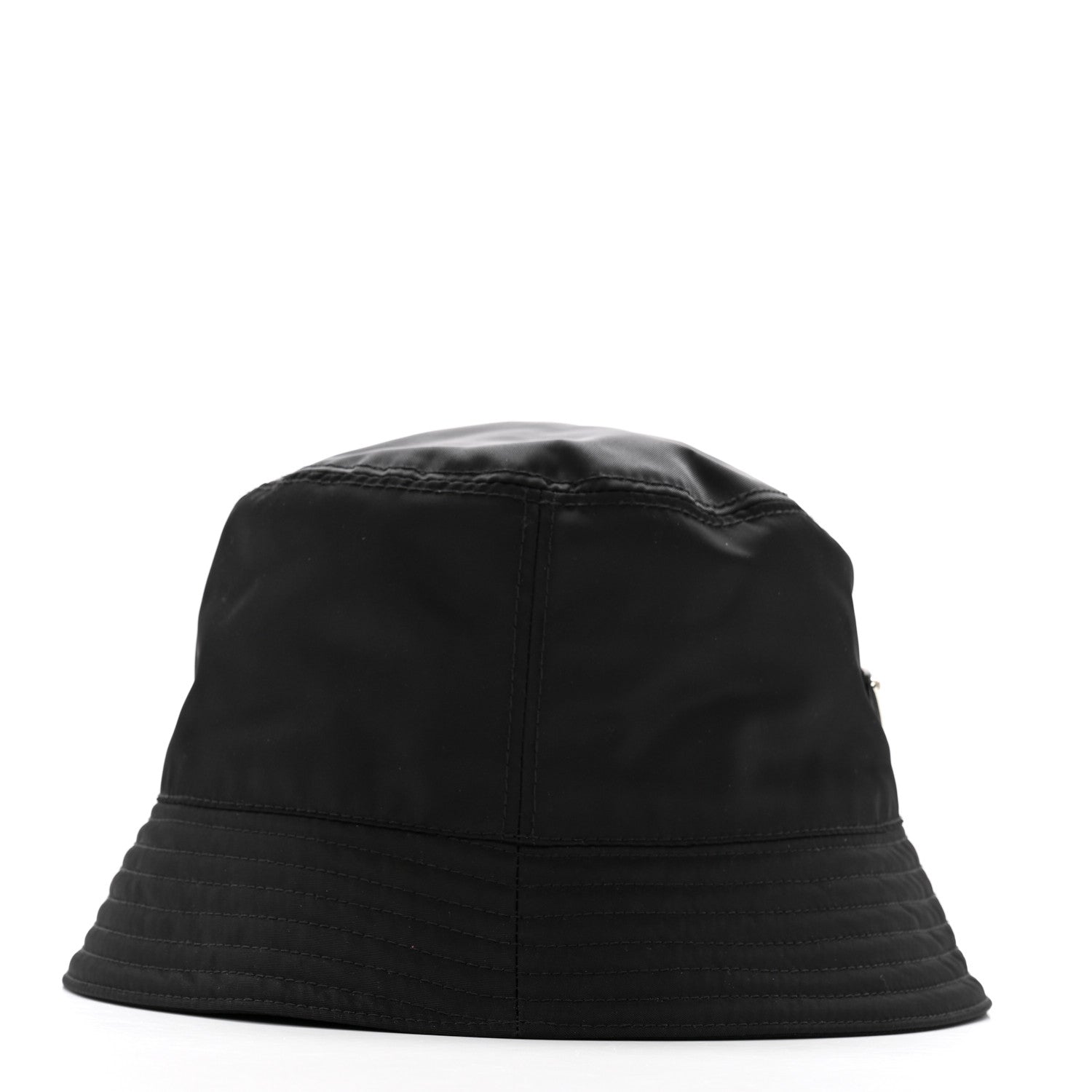 Prada Re-Nylon Metal Triangle Logo Womens Bucket Hat XL Black 5 of 10