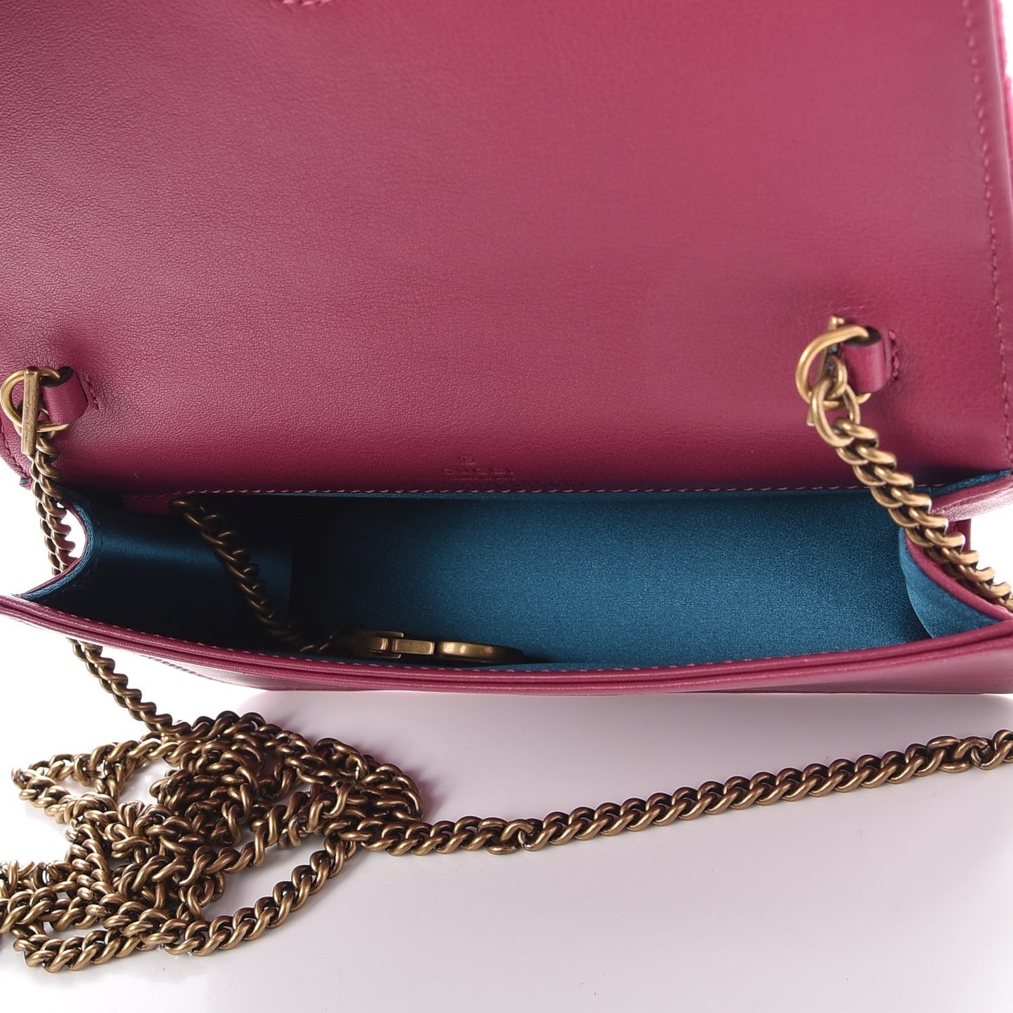 Velvet Matelasse Love Embroidered GG Marmont Mini Bag Light Raspberry Rose