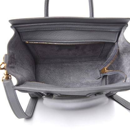 Celine Baby Drummed Calfskin Nano Luggage Kohl 5 of 10