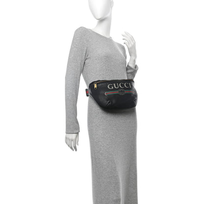 Gucci Grained Calfskin Logo Belt Bag Black 2 of 11