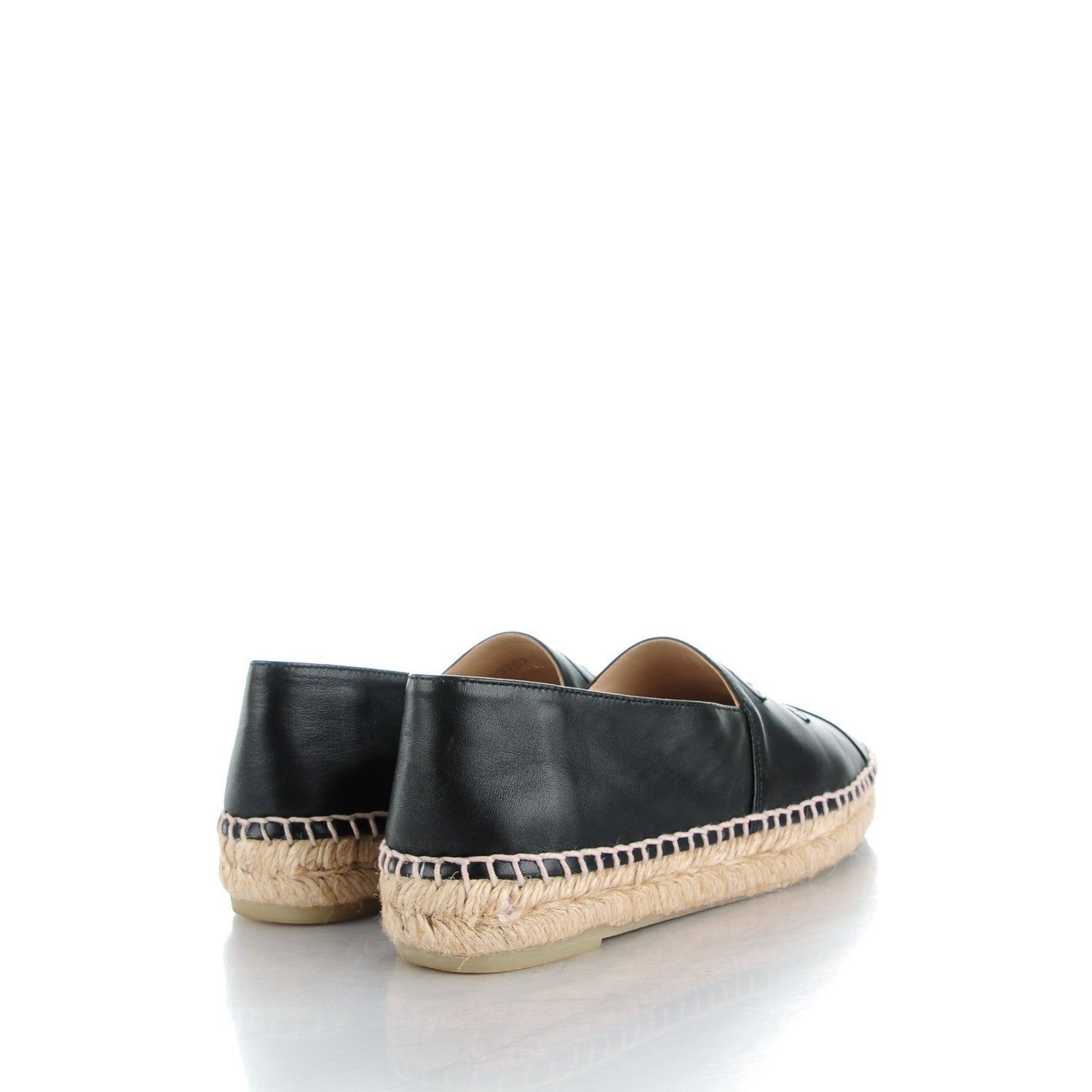 Chanel Lambskin CC Espadrilles 36 Black 4 of 10