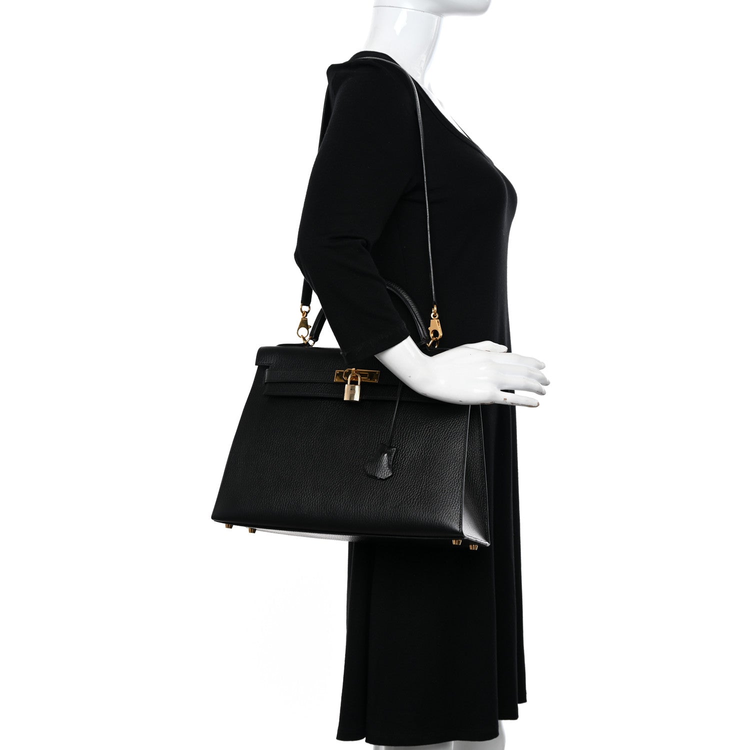 Hermes Ardennes Kelly Sellier 32 Black 2 of 12