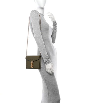 Saint Laurent Grain De Poudre Monogram Cassandra Chain Wallet Ver Kaki 2 of 10