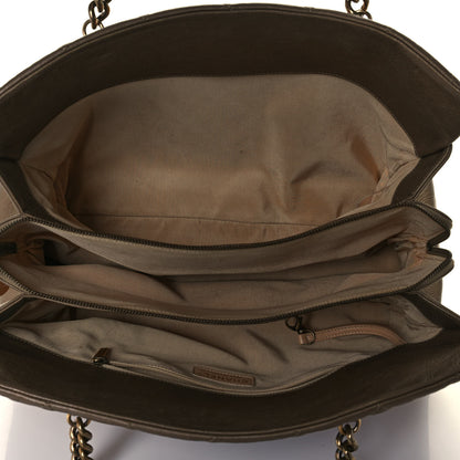Chanel Metallic Calfskin Quilted Large CC Crown Tote Gold 11 of 21