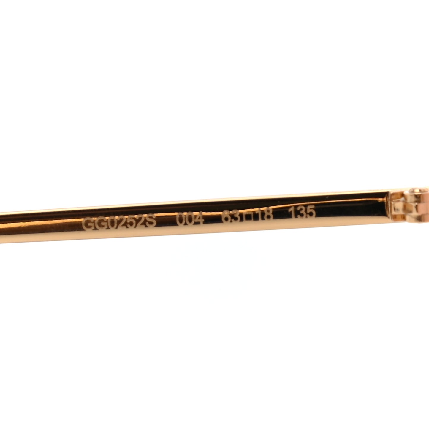 Metal Oversized Round Sunglasses GG0252S Gold Pink