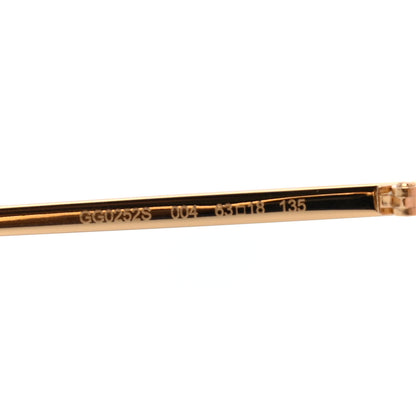 Gucci Metal Oversized Round Sunglasses GG0252S Gold Pink 5 of 7