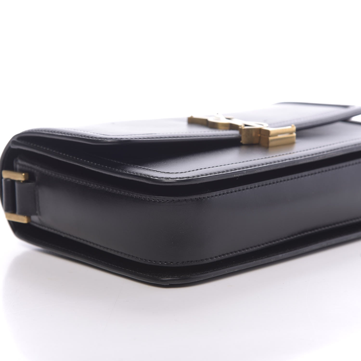 Saint Laurent Box Calfskin Monogram Medium Solferino Satchel Black 7 of 11