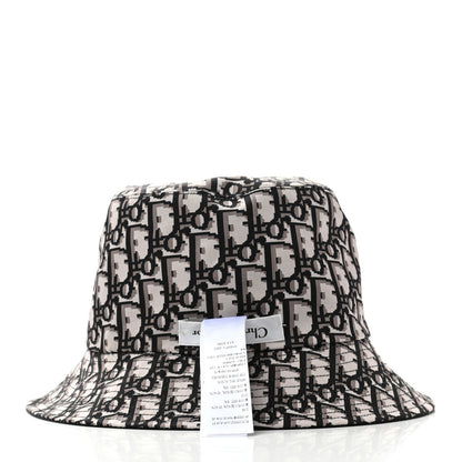 Christian Dior Polyester Cotton Oblique Teddy-D Brim Bucket Hat 57 Black 20 of 23