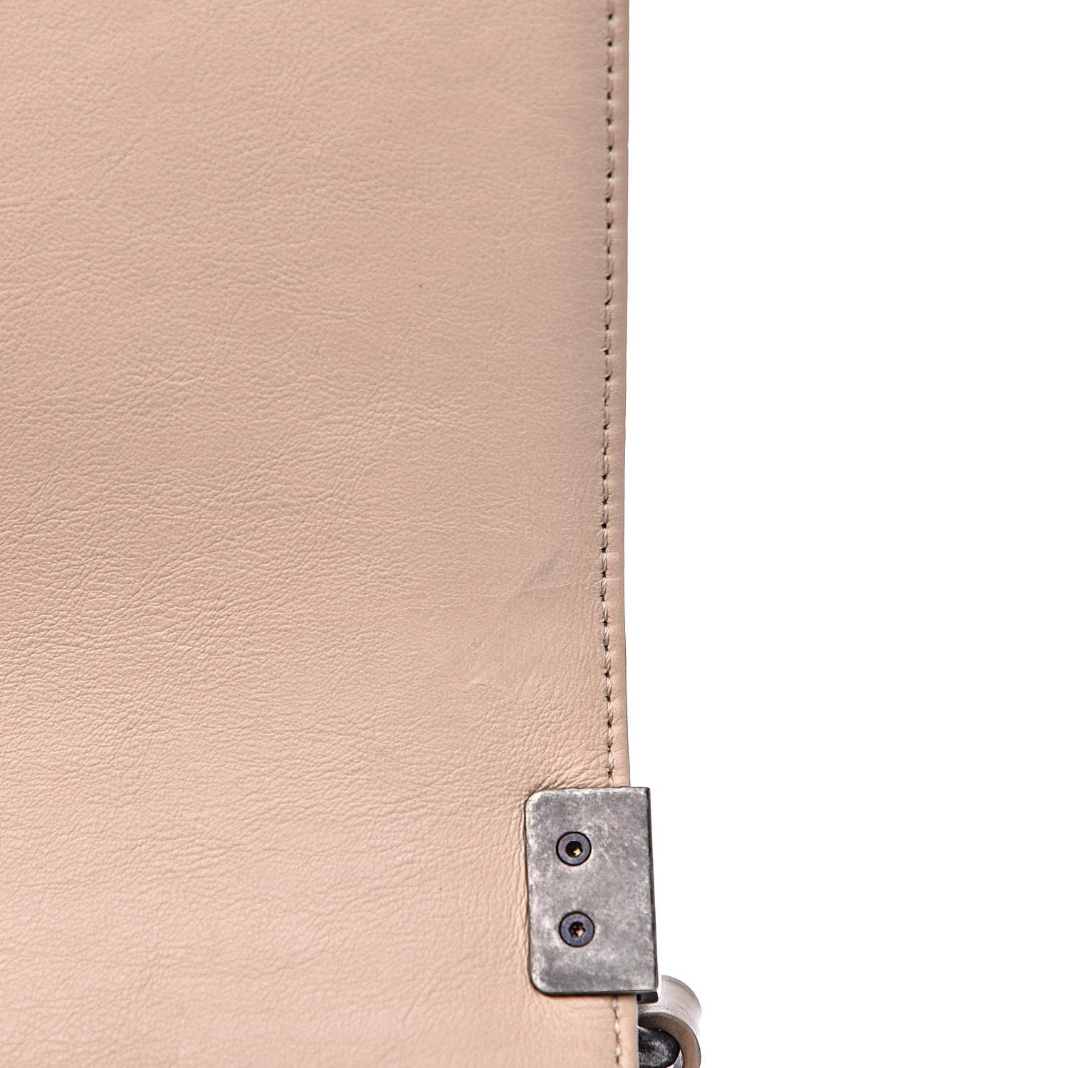 Chanel Calfskin Quilted Double Stitch New Medium Boy Flap Beige 14 of 15