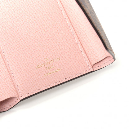 Louis Vuitton Damier Ebene Victorine Wallet Rose Ballerine 6 of 7