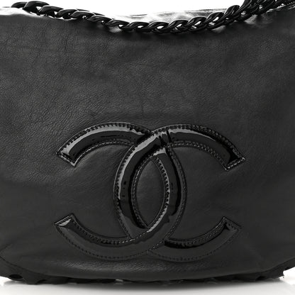 Chanel Calfskin Modern Chain Rhodoid Hobo Black 8 of 10