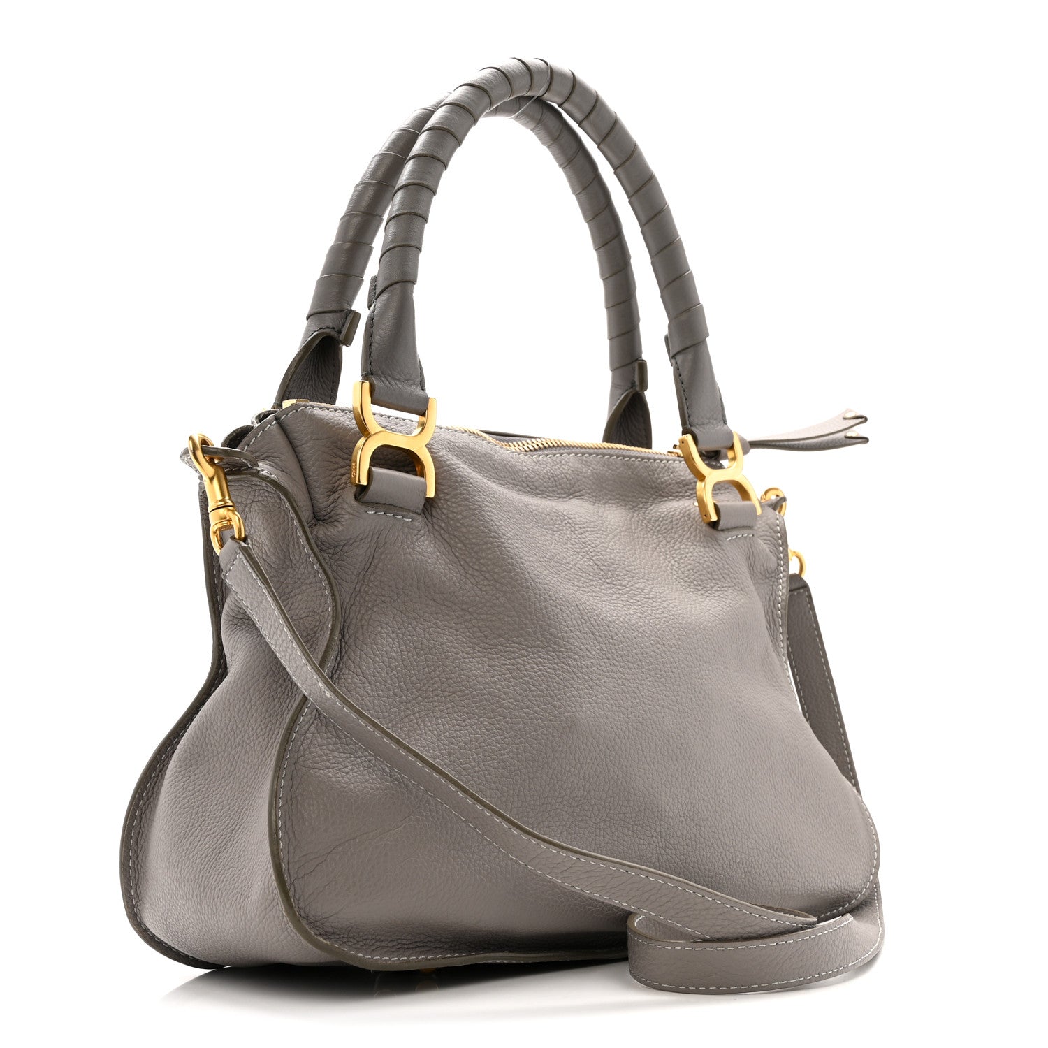 Chloe Calfskin Medium Marcie Satchel Cashmere Grey 3 of 15