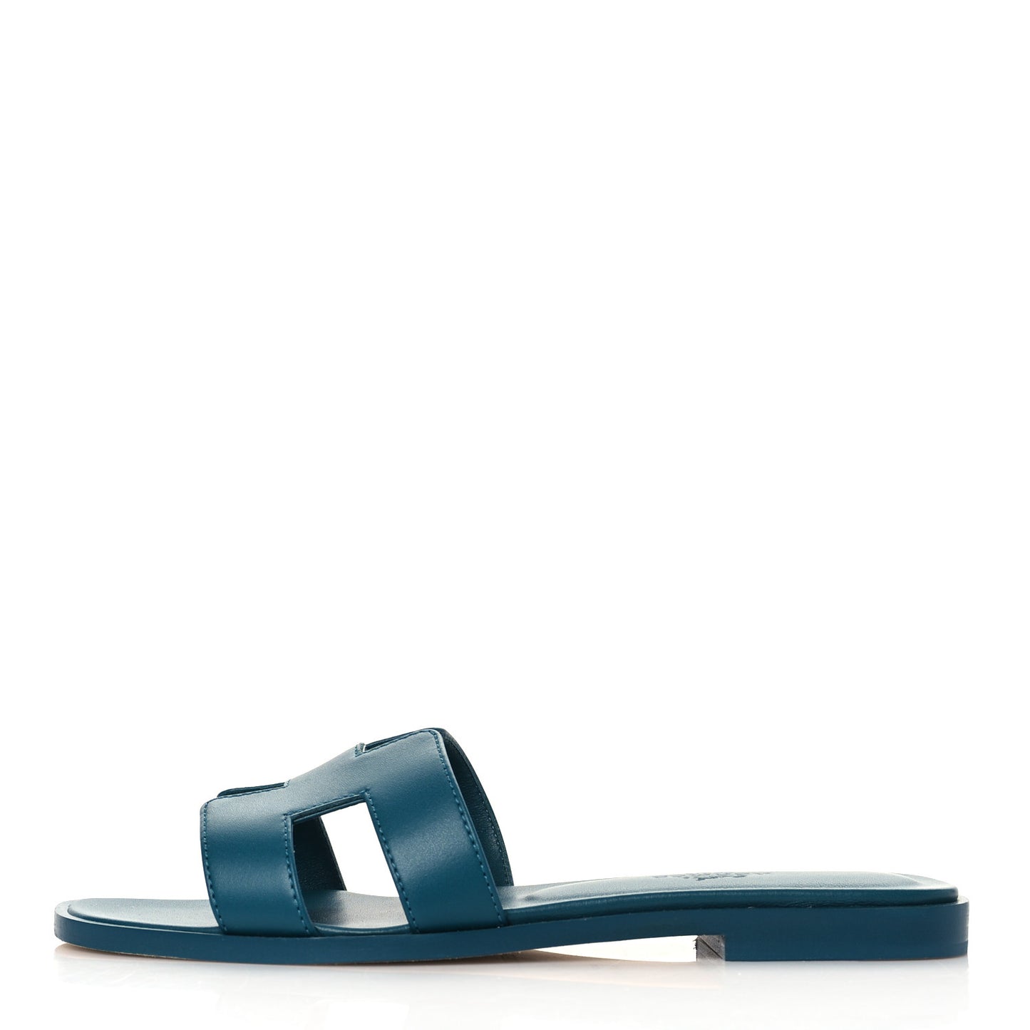Calfskin Oran Sandals 35 Bleu Emeraude