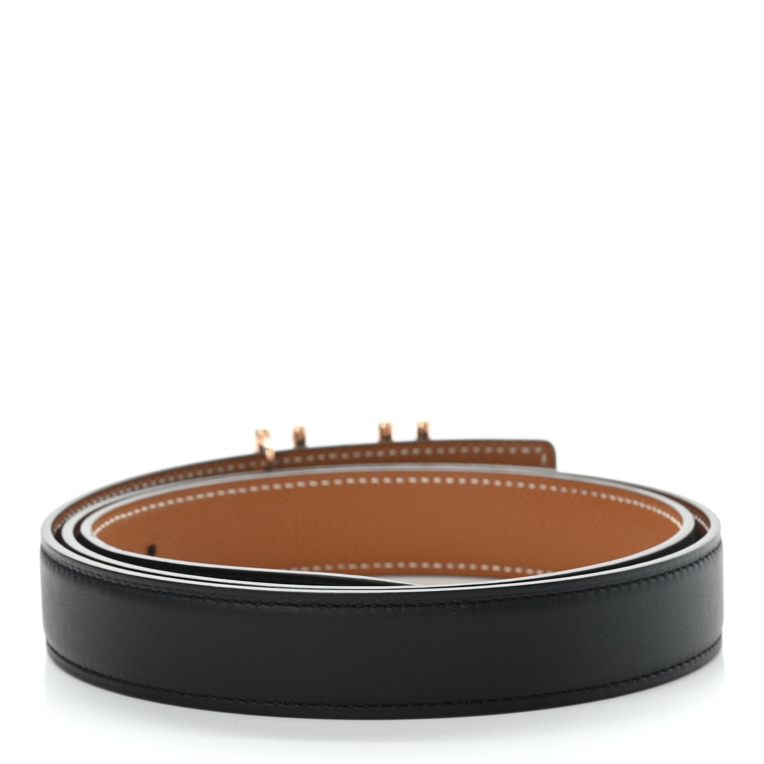 Hermes Swift Epsom 24mm H au Carre Twist Belt 90 Black Gold 3 of 6