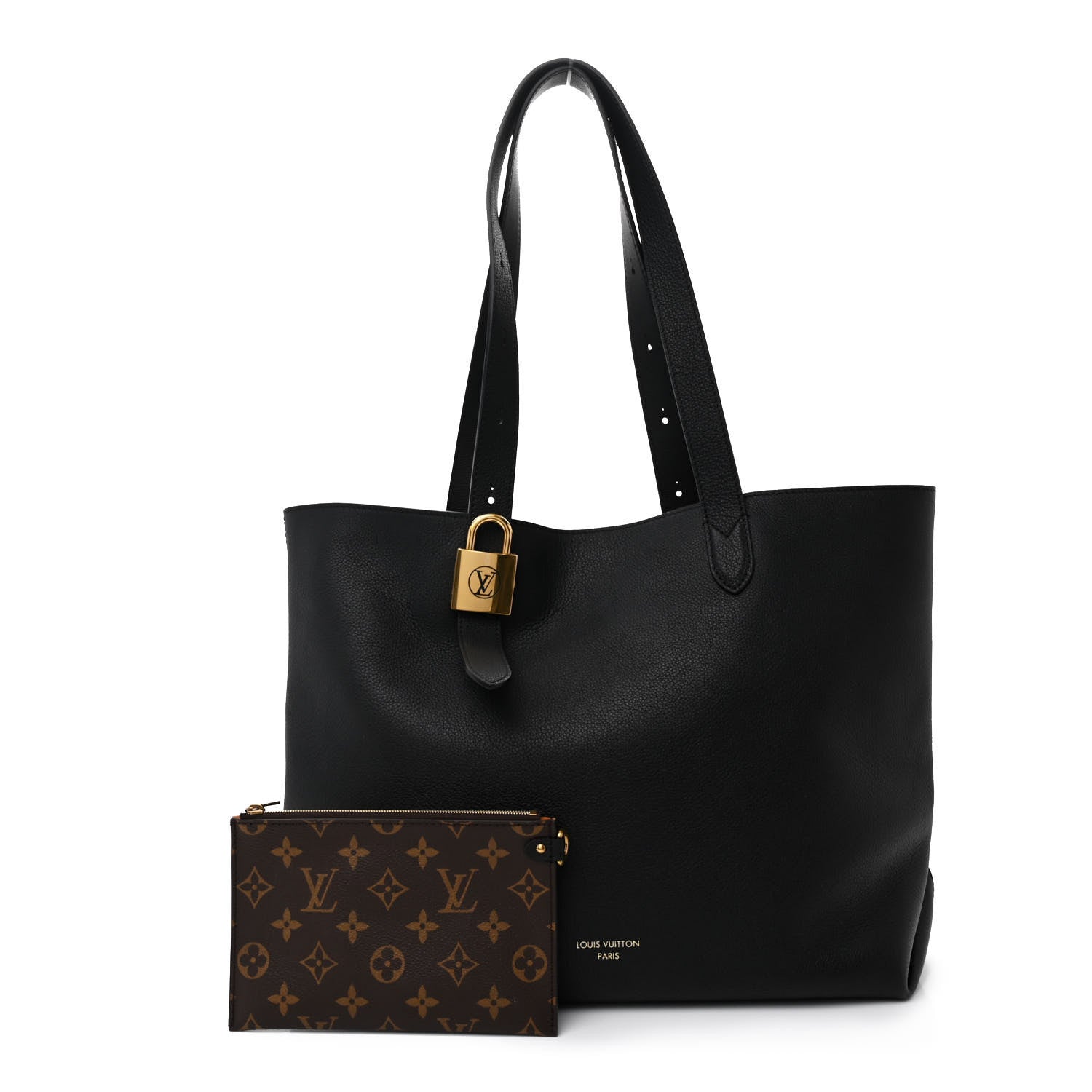 Louis Vuitton Grained Calfskin Low Key Cabas MM Black 3 of 12
