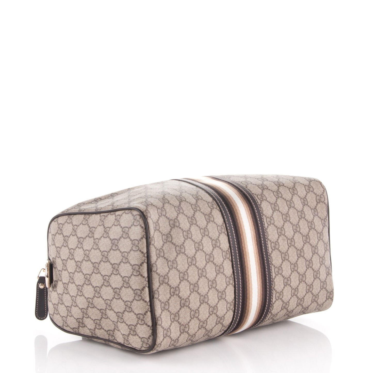 GG Plus Monogram Web Medium Joy Boston Dark Brown
