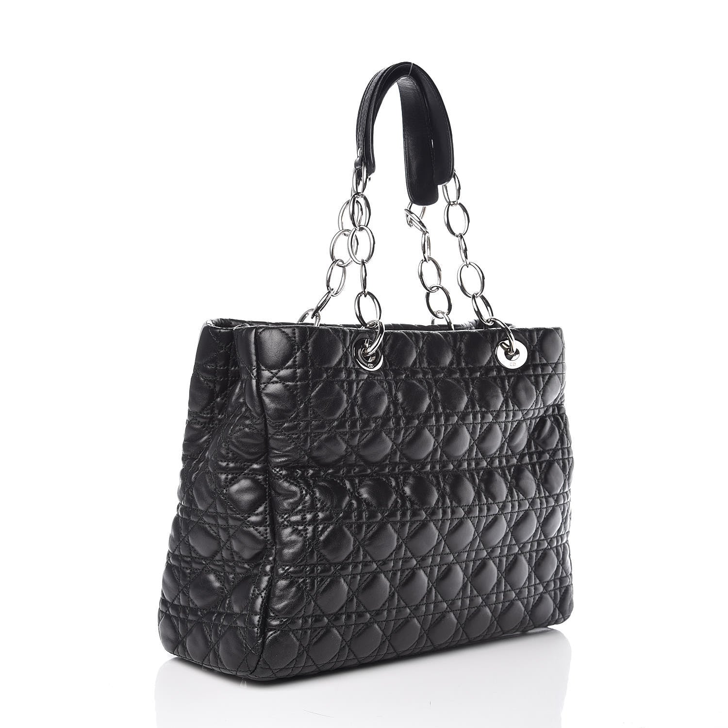 Christian Dior Lambskin Cannage Large Dior Soft Shopping Tote Black 3 of 10