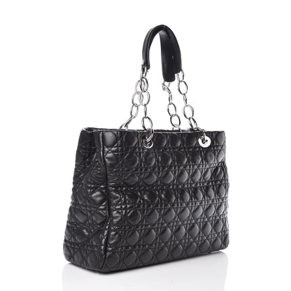 Christian Dior Lambskin Cannage Large Dior Soft Shopping Tote Black 3 of 10