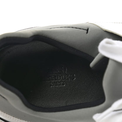 Hermes Technical Canvas Suede Goatskin Stadium Sneakers 42.5 White Grey 7 of 7