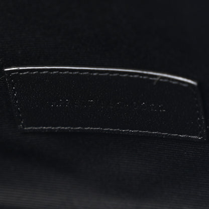 Saint Laurent Grain De Poudre Matelasse Chevron Monogram Envelope Clutch Black 7 of 10