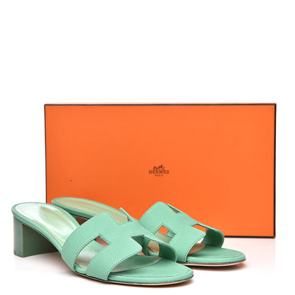 Hermes Epsom Oasis Sandals 40 Malachite 11 of 11