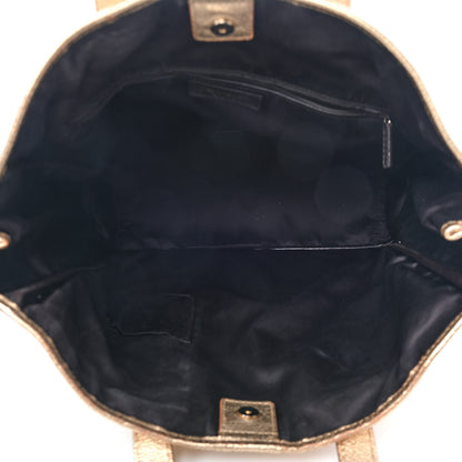 Saint Laurent Metallic Textured Patent Large Y-Mail Tote Gold 5 of 15