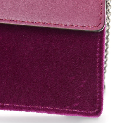 Gucci Velvet Super Mini Dionysus Shoulder Bag Fuchsia Violet Cyclamen 12 of 13