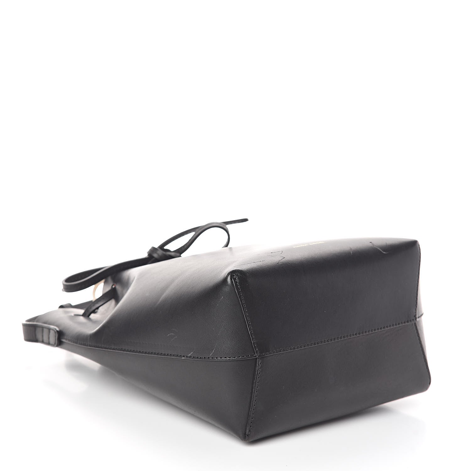 Mansur Gavriel Vegetable Tanned Calfskin Mini Bucket Bag Black Flamma 4 of 10