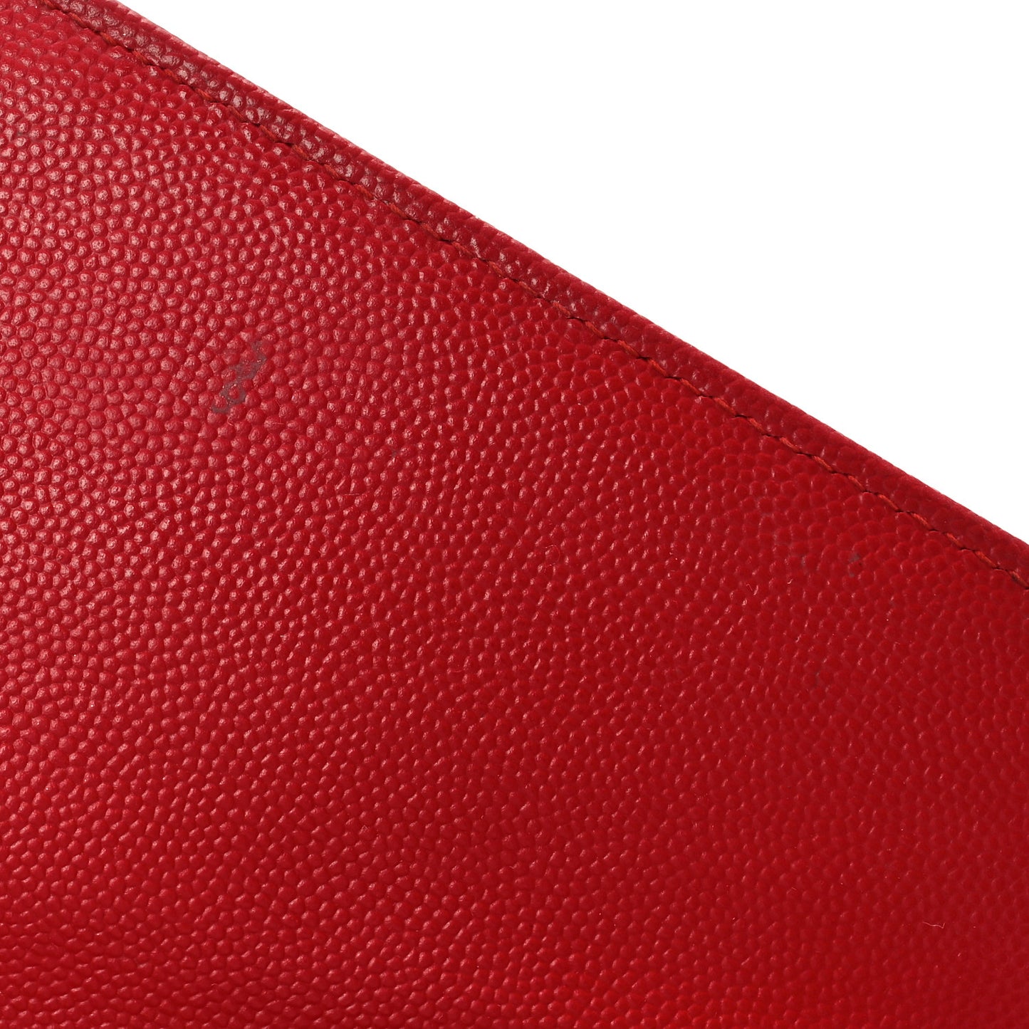 Grain De Poudre Matelasse Chevron Monogram Chain Wallet Rouge Eros