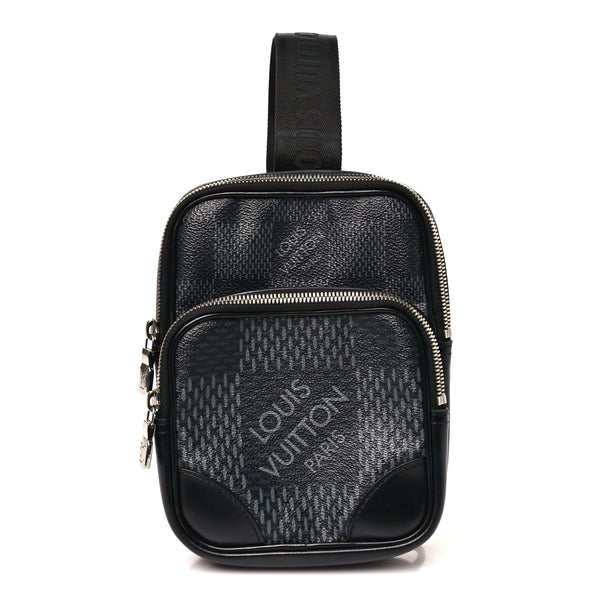 Louis Vuitton ノベルティブラックショルダーバッグ Louis Vuitton Damier Graphite 3D Amazone Sling Bag Black 1884697