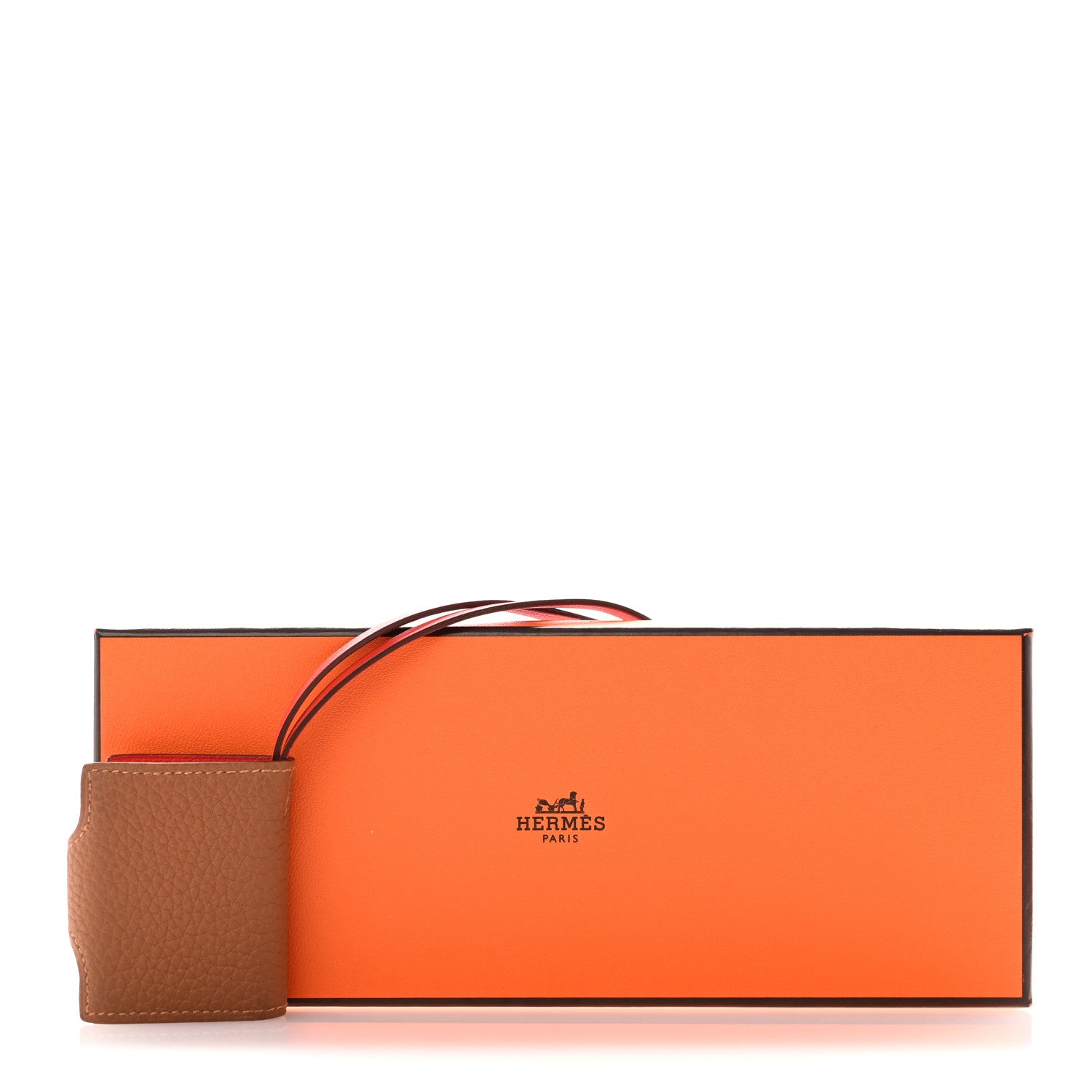Hermes Togo Swift Nano Ulysse Bag Charm Gold Capucine 4 of 4
