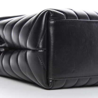 Saint Laurent Calfskin Y Quilted Monogram Medium Loulou Chain Satchel Black 5 of 12