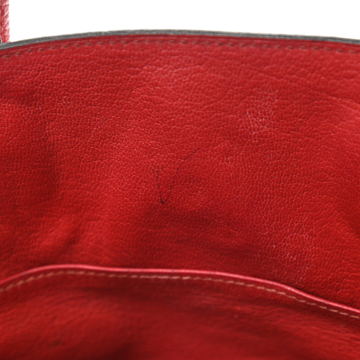 Togo Horseshoe Birkin 30 Chocolate Rouge Vif