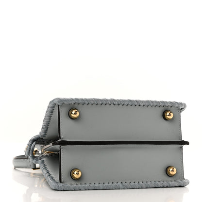 Fendi Paglia Vitello King Nappa Woven Petite Peekaboo I SEE U Satchel Anice 4 of 9