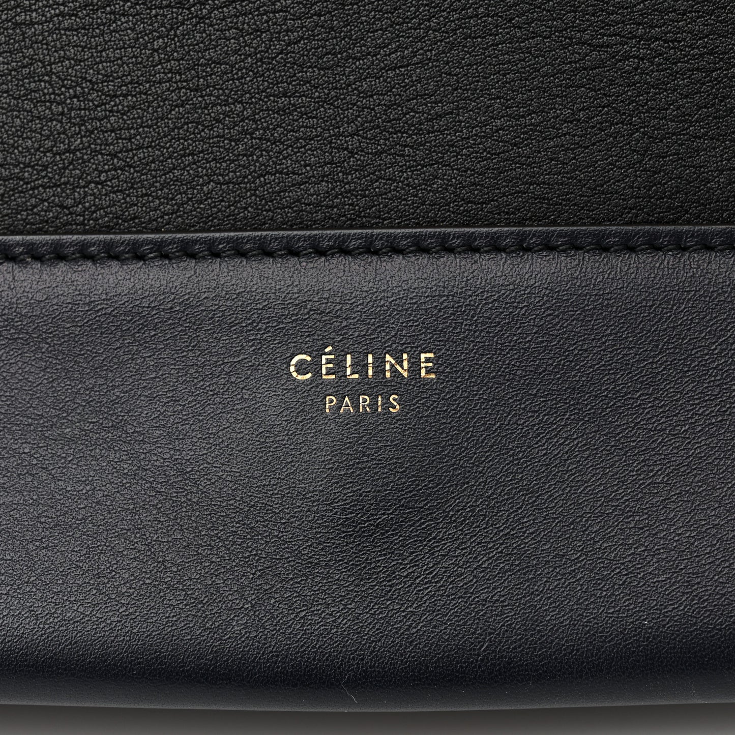 Shiny Smooth Calfskin Medium Frame Shoulder Bag Black Navy