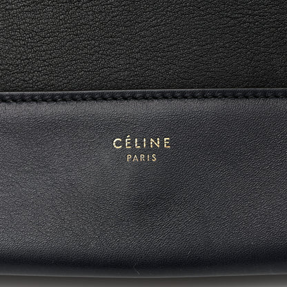Celine Shiny Smooth Calfskin Medium Frame Shoulder Bag Black Navy 6 of 10
