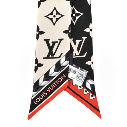 Louis Vuitton Silk Monogram LV Crafty Bi Color BB Bandeau Black Cream 2 of 3