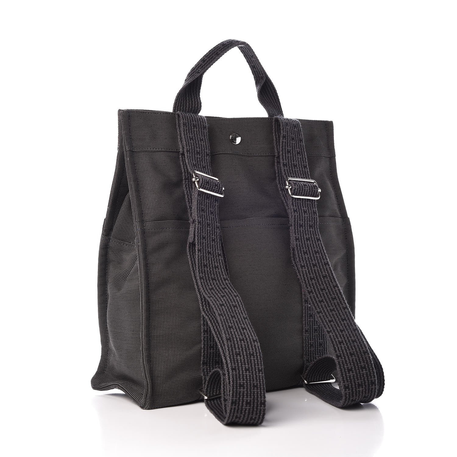 Hermes Canvas Herline Backpack Grey 3 of 5