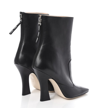 Fendi Lambskin FFreedom High Heel Ankle Boots 39 Black 4 of 7