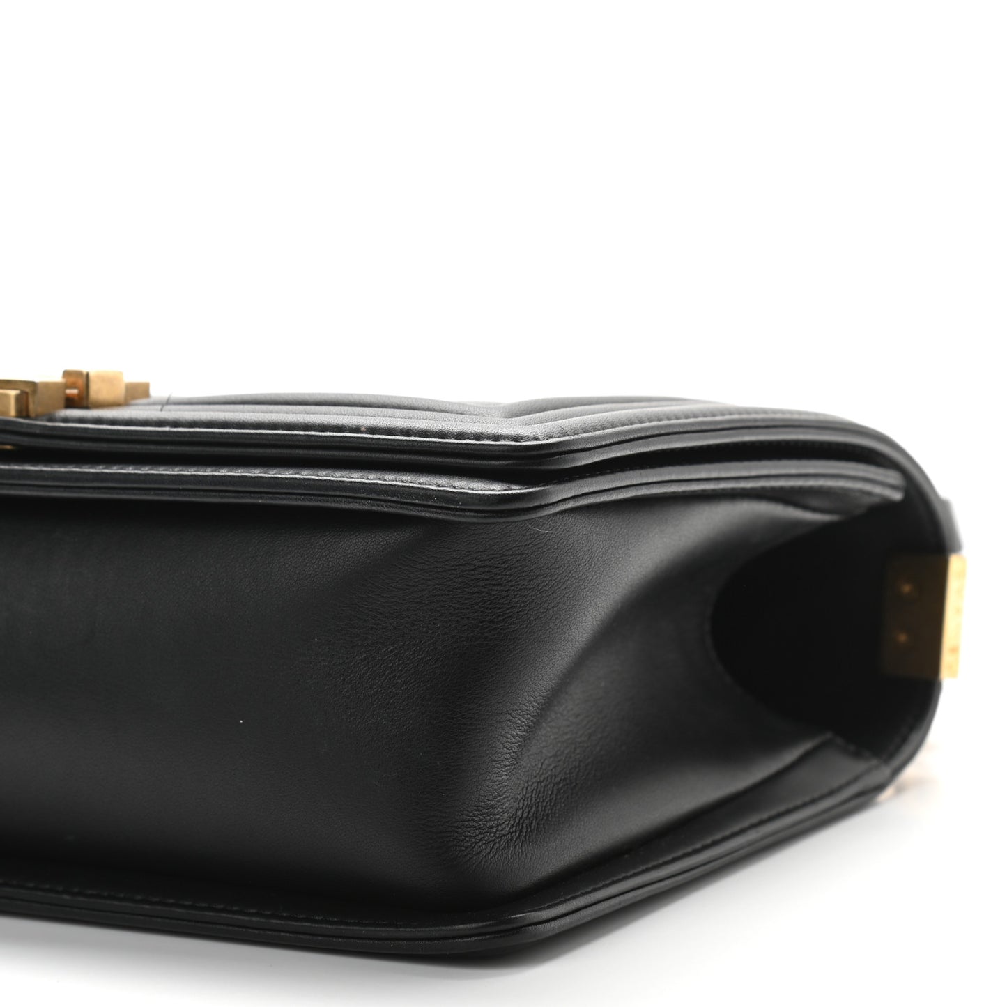 Calfskin Quilted Medium Boy Flap Black