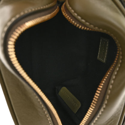Burberry Cotton Canvas Horseferry Print Small Half Cube Crossbody Bag Dark Fern Green 5 of 10
