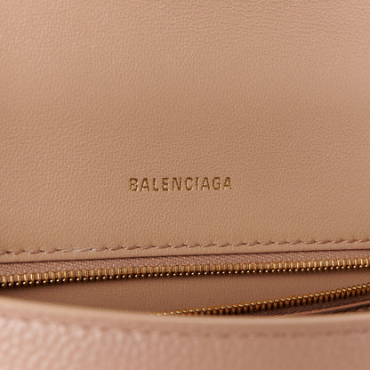 Balenciaga Grained Calfskin Small Hourglass Top Handle Bag Nude Beige 6 of 11