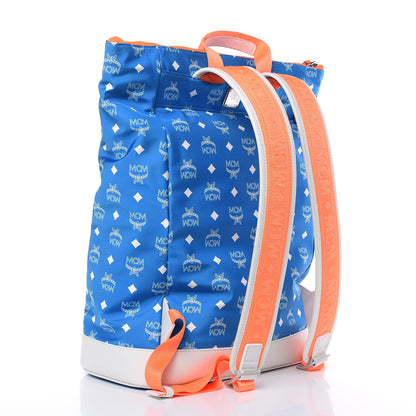 MCM Nylon Resnick Zip-Top Backpack Blue 3 of 12