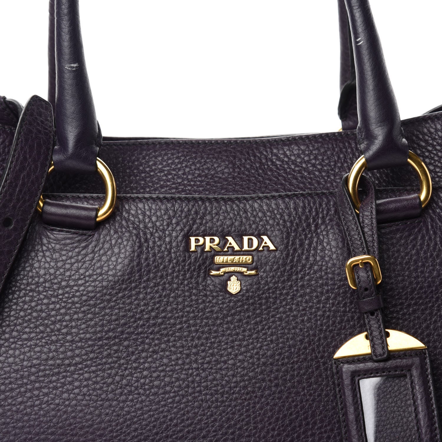 Prada Vitello Daino Tote Melanzana 14 of 14