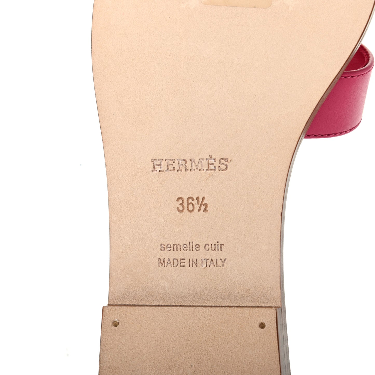 Box Calfskin Oran Sandals 36.5 Rose Sorbet
