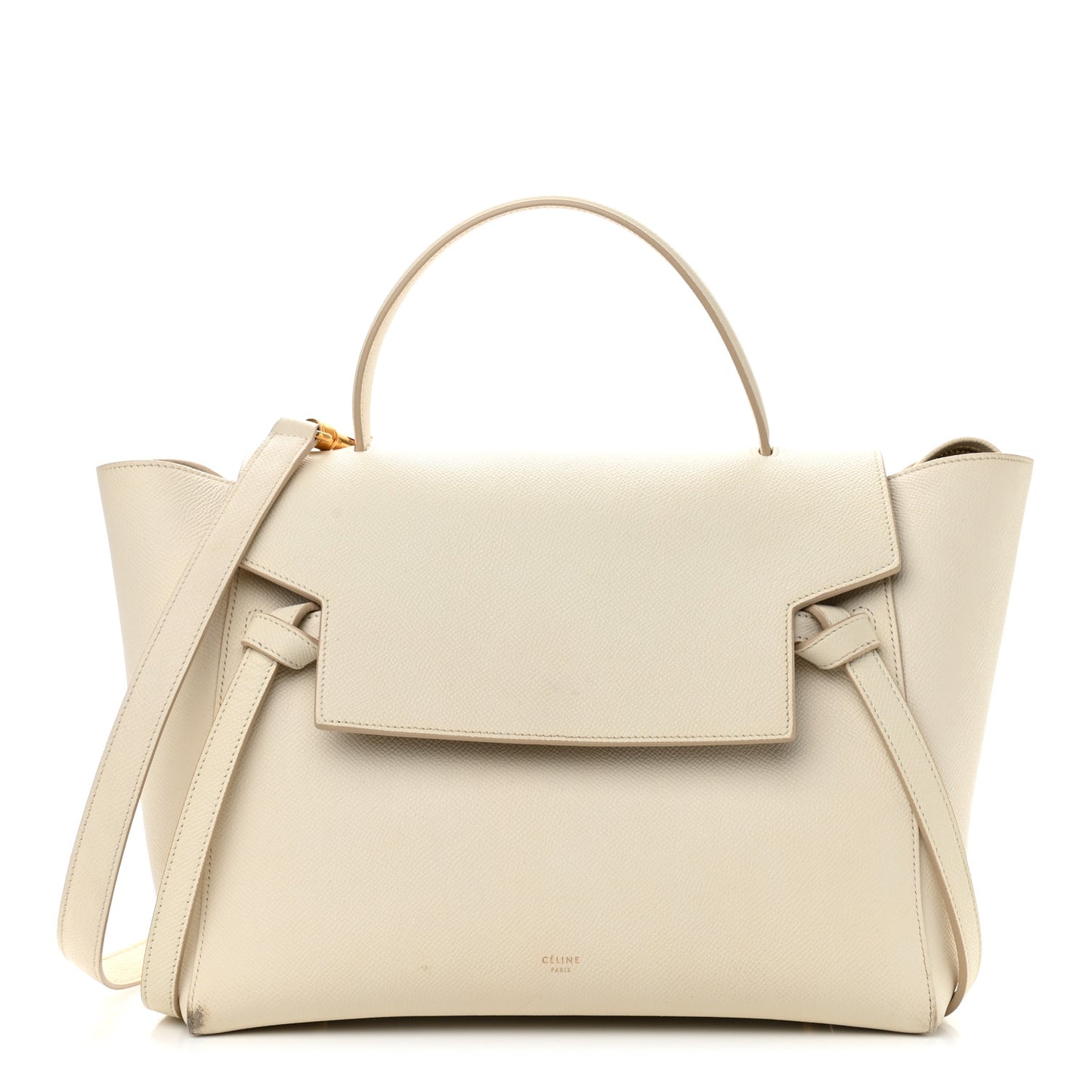 Grained Calfskin Mini Belt Bag White