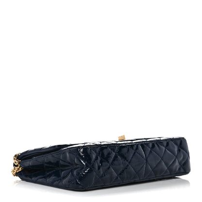Chanel Distressed Patent Quilted 2.55 Reissue 226 Flap Navy 4 of 15