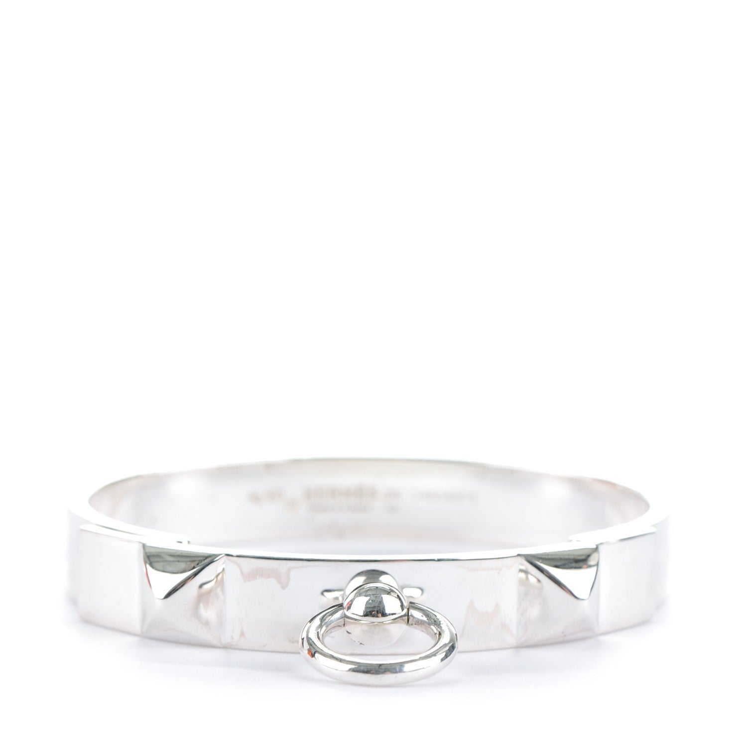 Hermes Sterling Silver PM Collier De Chien Bracelet SH 1 of 8