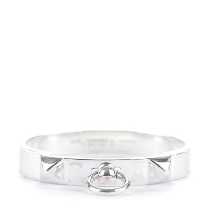 Hermes Sterling Silver PM Collier De Chien Bracelet SH 1 of 8