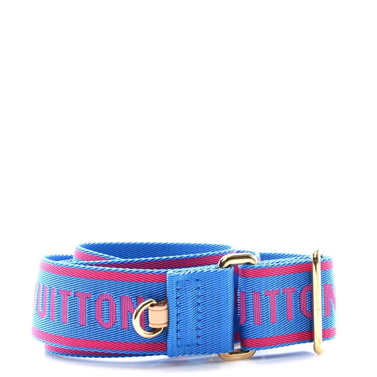 Louis Vuitton Nylon Bandouliere Shoulder Strap Blue Magenta 2 of 3